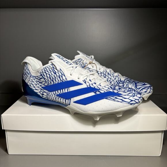 Adidas Adizero Electric Grafiti Football Cleats Blue White IH8569 Men's Size 13 - Picture 3 of 7